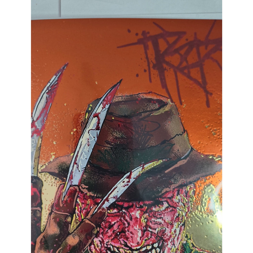 Dr Flaw Comix Presents On Fire - Embossed Foil Var Ltd 25 Freddy RZP SIGNED COA