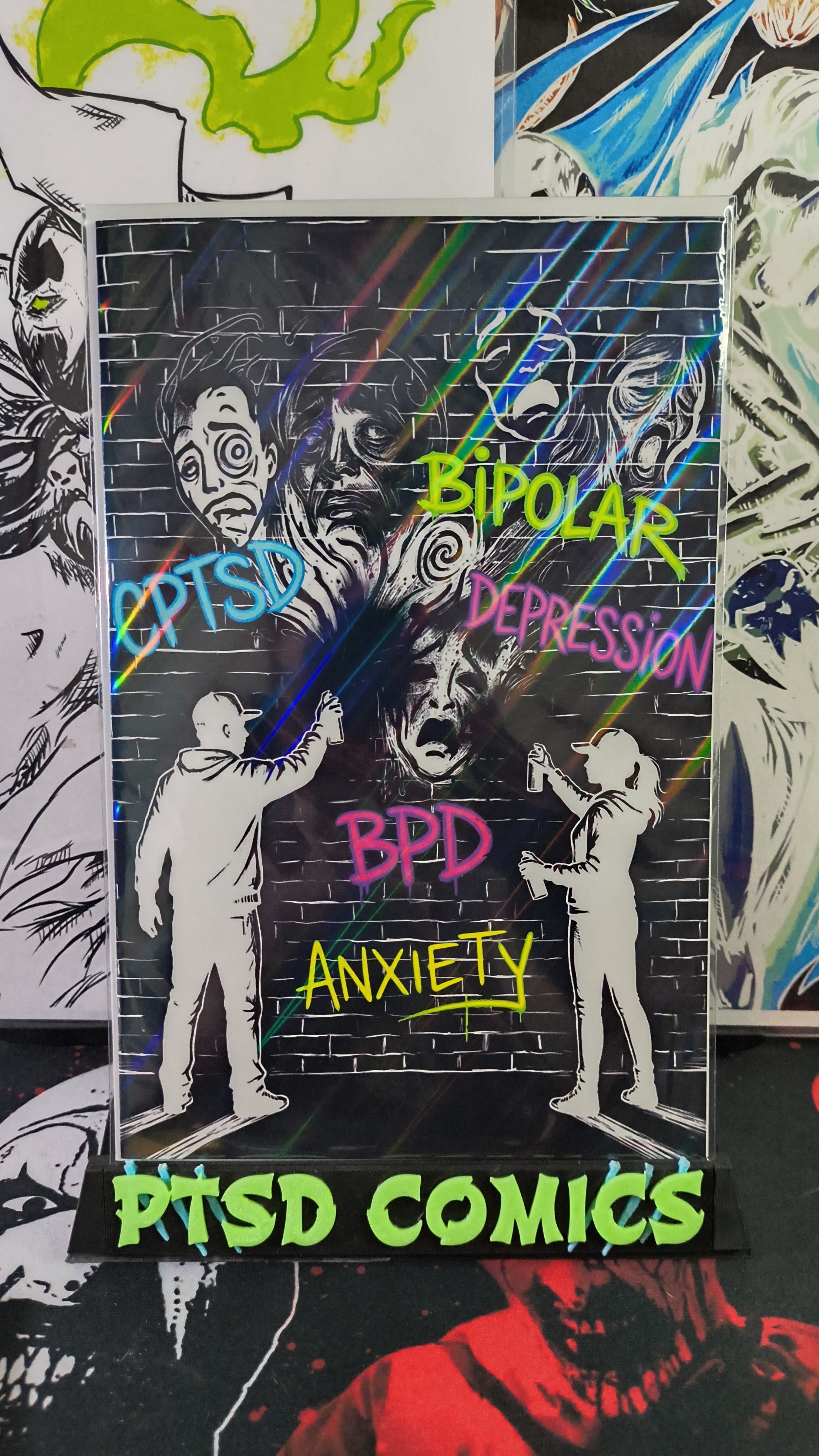 EXCLUSIVE MENTAL HEALTH AWARENESS ARTBOOK BY ELLE PETROVICH RIPPLE FOIL