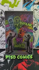 EMBOSSED METAL MENTAL HEALTH AWARENESS ARTBOOK BY ELLE PETROVICH C 1/1