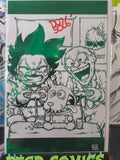 ANDY DUSO LOBO AND THE MASK WITH MILO ARTBOOK GREEN SPOT FOIL SOFT TOUCH SIGNED