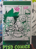 ANDY DUSO LOBO AND THE MASK GREEN SPOT FOIL SOFT TOUCH 1ST EVER SIGNED