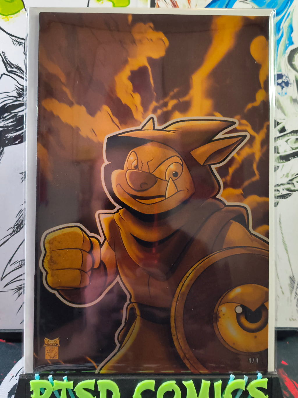 ADRIAN NICITA ARTIST SKETCHBOOK D'ORC 1/1 GOLD FLAT METAL